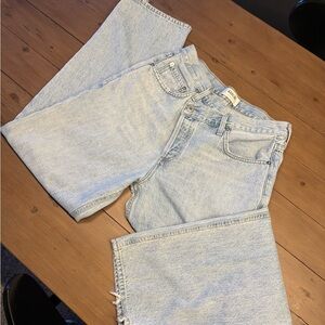 Agolde Criss Cross relaxed straight Jean size 27 in vintage light wash